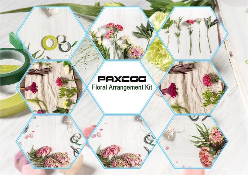 Paxcoo Floral Tape and Floral Wire Arrangement Tools Kit with Wire Cutter 26 Gauge Stem Wire and 22 Gauge Paddle Wire for Bouquet Stem Wrap Florist - Image 4